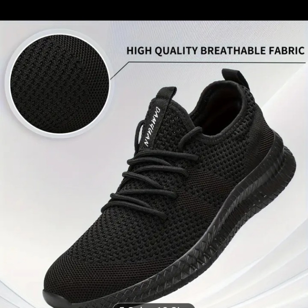 Dynamic Men's Black Athletic Shoes